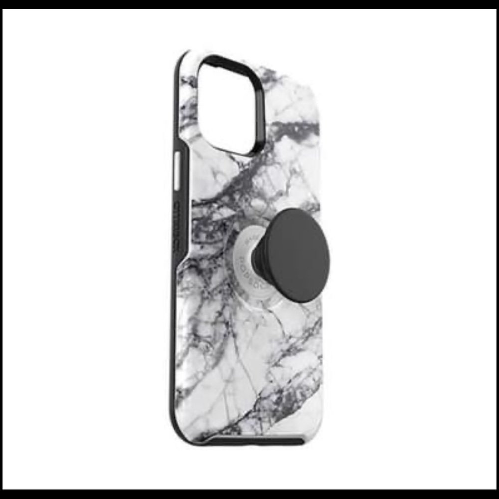 2 cases IPhone 11 Pro Max - Marble Otterbox and Apple yellow silicone case